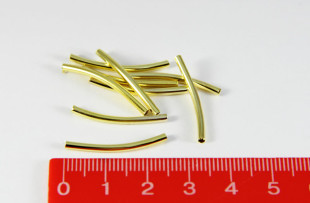 бусины металлические трубочки