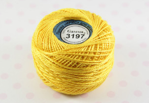 Пряжа Ирис 100% хлопок 10г 82м №3197 т.желтый