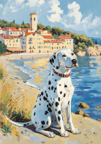 " ФРЕЯ" Пазл 1000 элемент. PZL- 1000/ 84 Далматинец на море