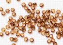 Бисер Чехия круглый 08/0 50 г 17090h прозрачный светло-коричневый с серебряным прокрасом квадратное отверстие